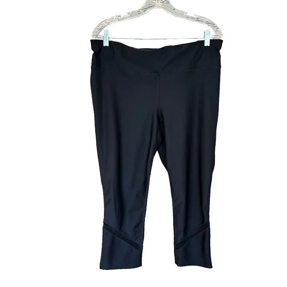 Xersion Woman's Capri Fitted Black Activewear - Workout Leggings Size 0X